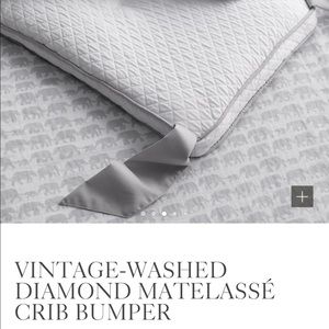 RH baby & child Diamond Crib Bumper in White